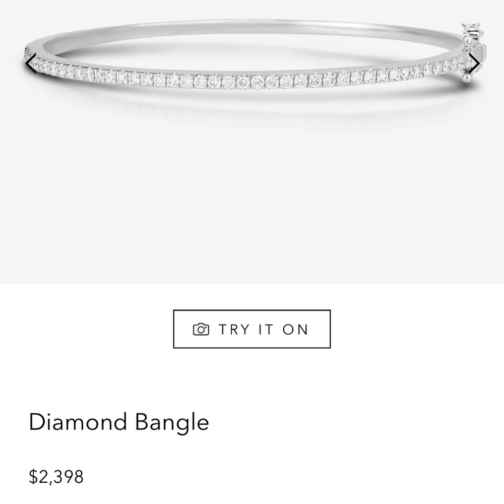 White gold diamond bangle from ring concierge